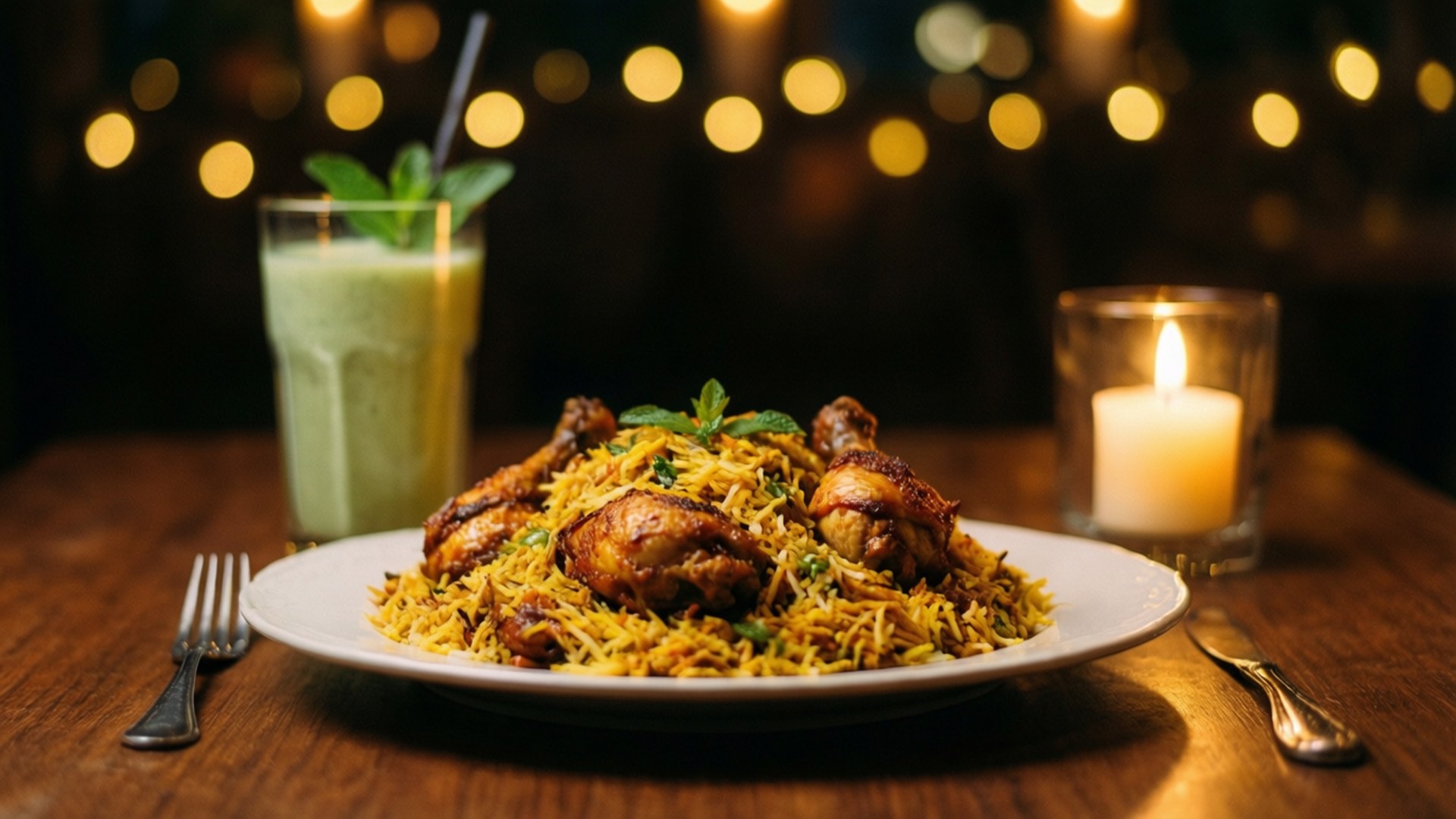 Romantic Biryani Dinner by Wallpapers.art Studio