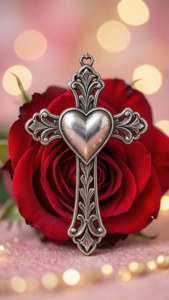 Romantic Chrome Heart Rose
