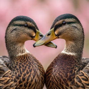 Romantic Duck Kiss