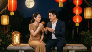 Romantic Mooncake Moment