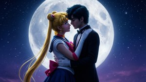 Romantic Moonlight Embrace