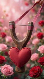 Romantic Slingshot Shooting Roses
