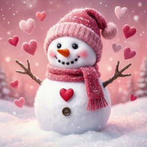 Romantic Snowman