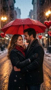 Romantic Snowy Stroll