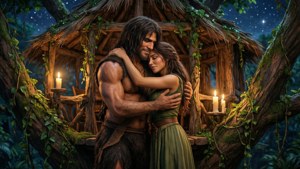 Romantic Treehouse Embrace