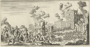 Romeinen verwoesten een Joodse tempel te Jeruzalem