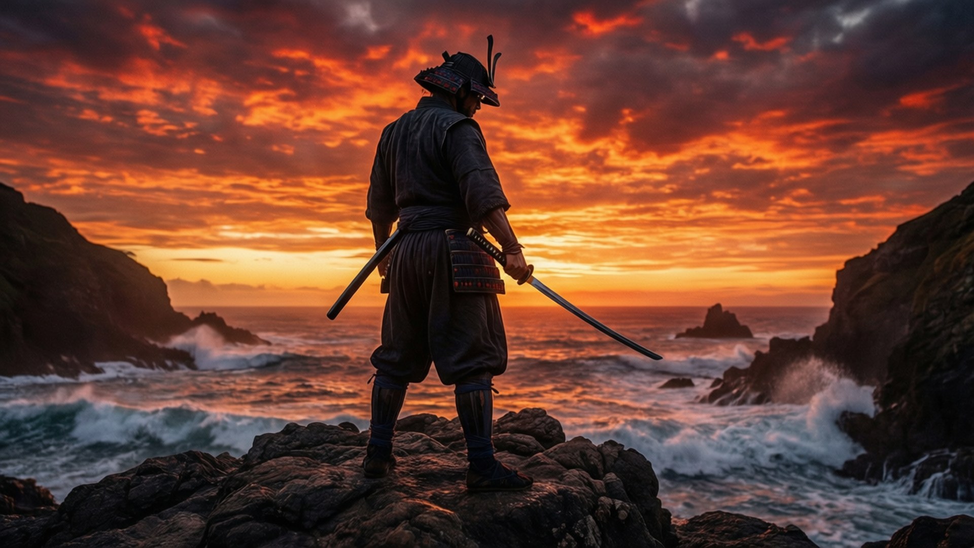Ronin at Dusk by Wallpapers.art Studio
