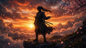 Ronin at Sunset