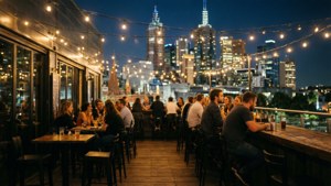 Rooftop Bar Evening