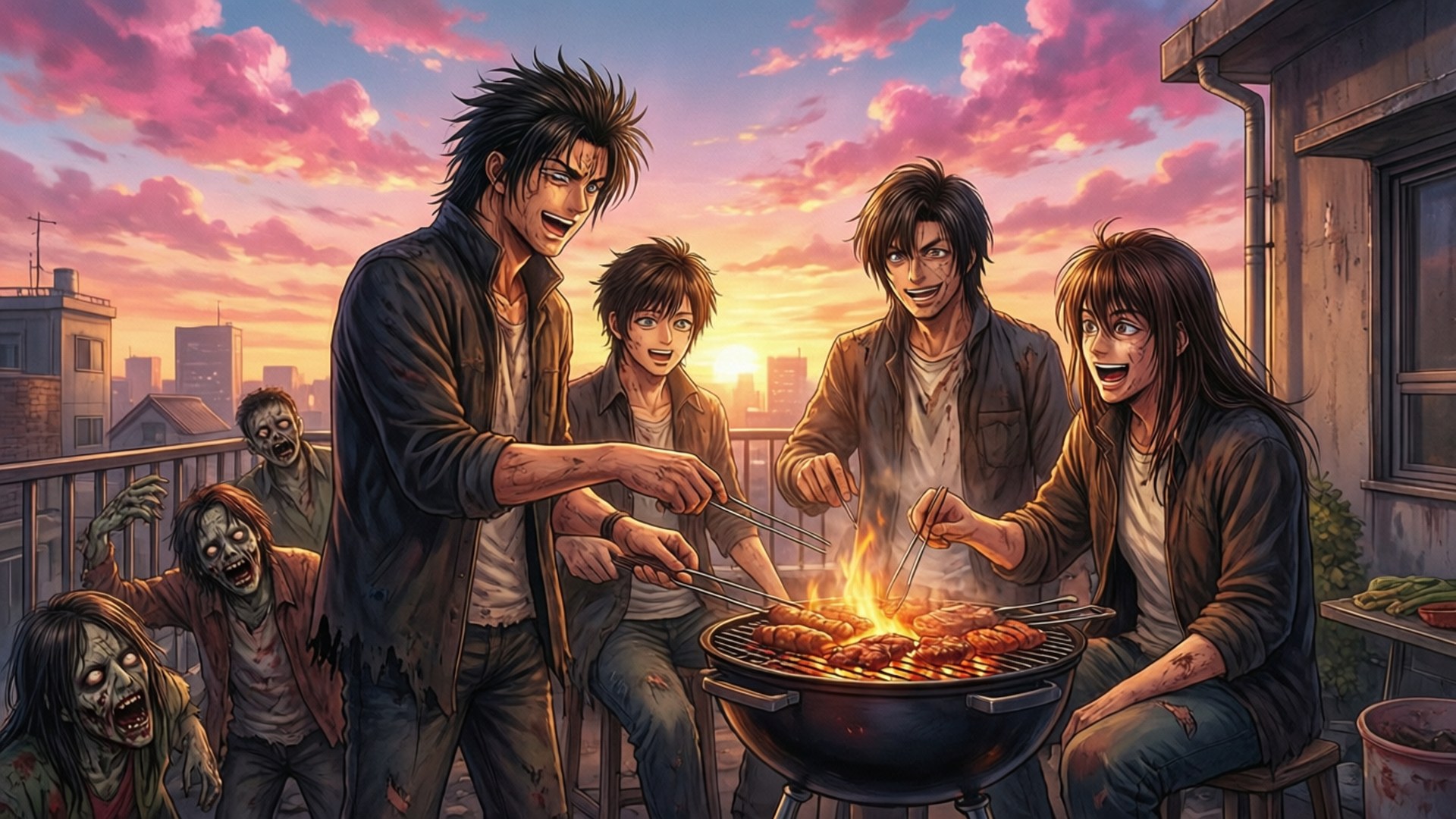 Rooftop BBQ Party by Wallpapers.art Studio