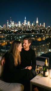 Rooftop City Lights Date