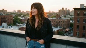 Rooftop City Sunset
