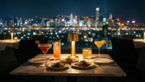 Rooftop City View Table