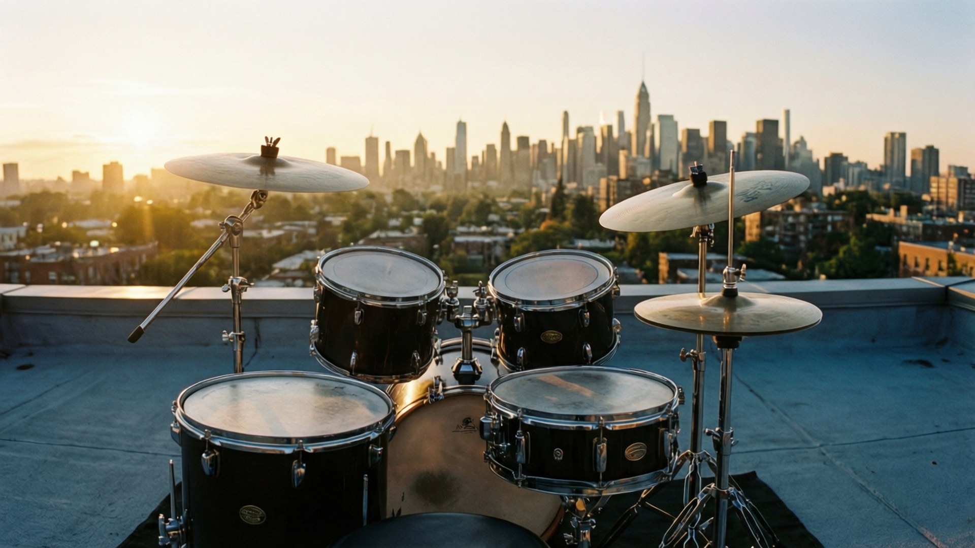 Rooftop Dawn Drums by Wallpapers.art Studio