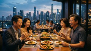 Rooftop Family Dinner