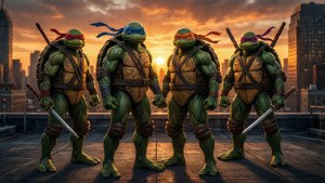 Rooftop Heroes at Sunset