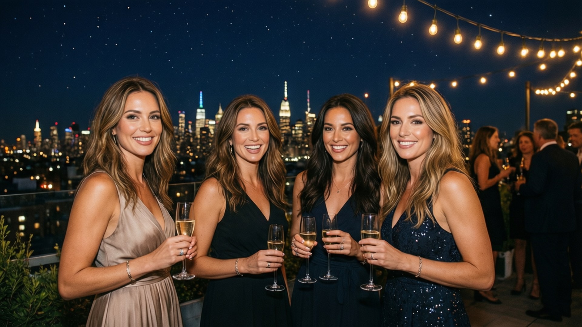 Rooftop Party Night by Wallpapers.art Studio
