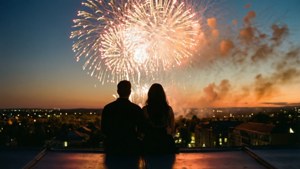 Rooftop Romance Fireworks