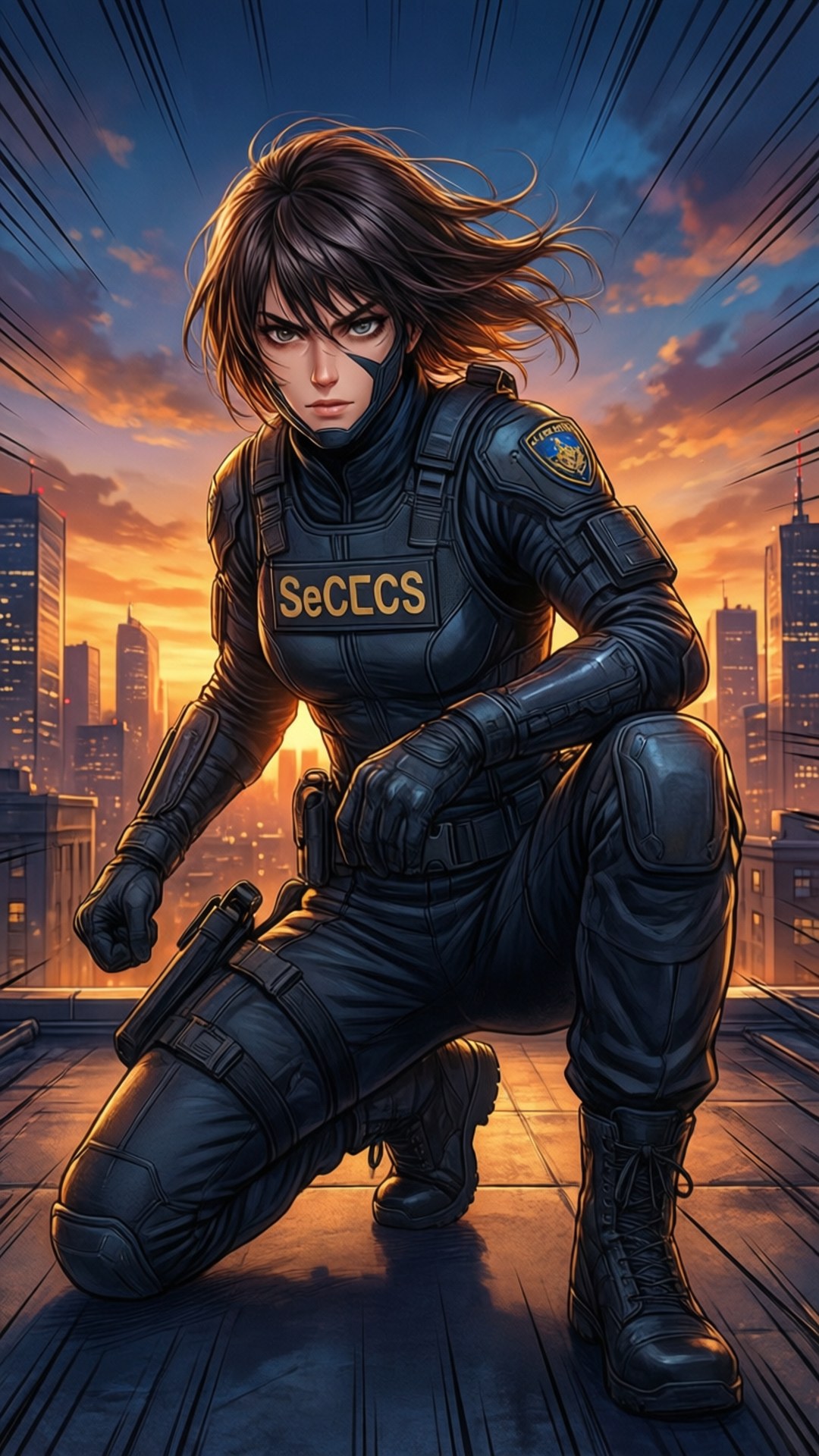Rooftop Sentinel by Wallpapers.art Studio
