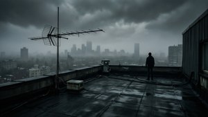 Rooftop Silhouette View