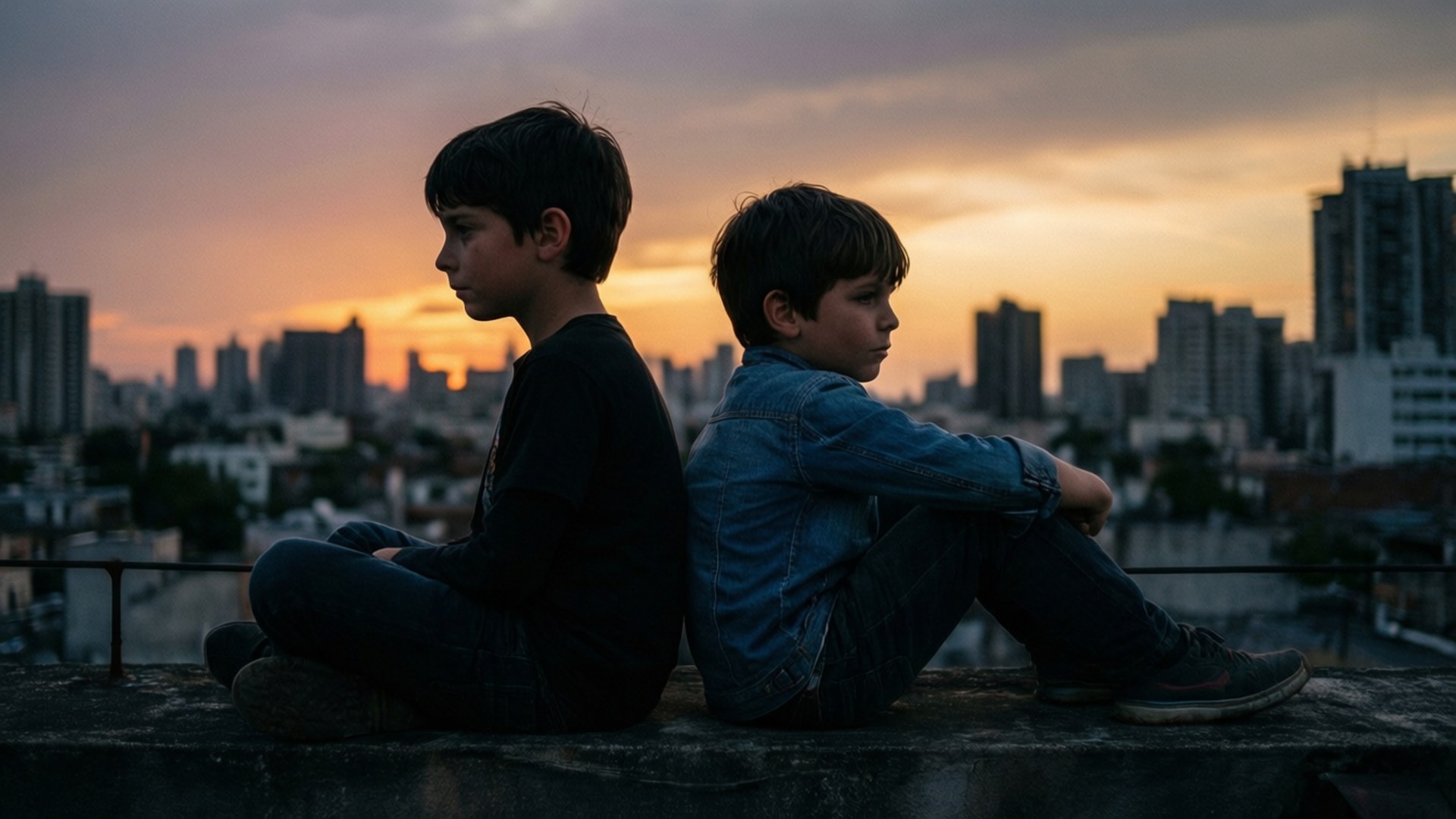 Rooftop Silhouettes by Wallpapers.art Studio