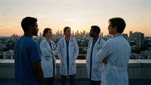 Rooftop Skyline Silhouettes