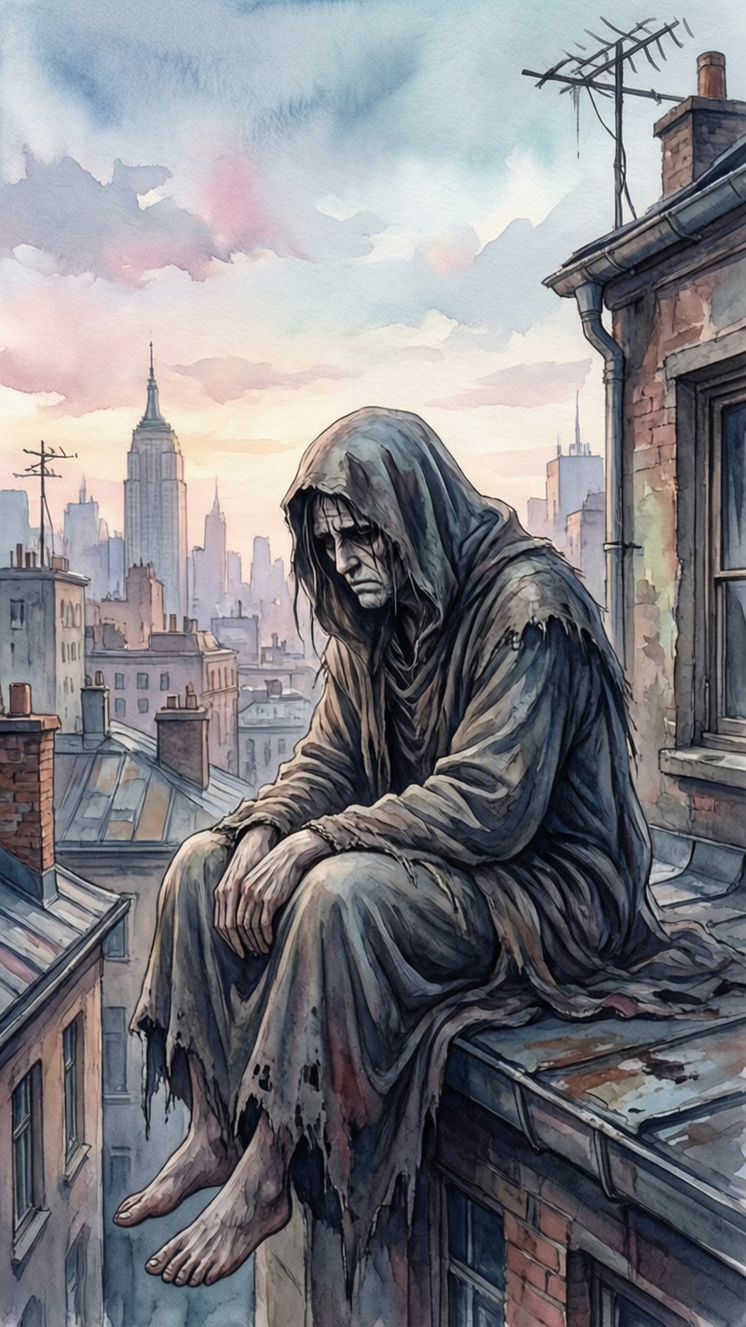 Rooftop Solitude by Wallpapers.art Studio