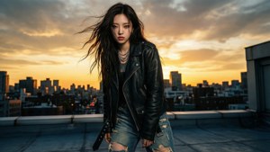 Rooftop Sunset Attitude