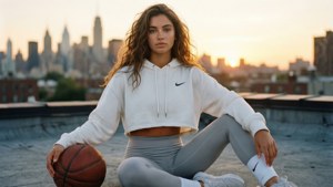 Rooftop Sunset Basketball