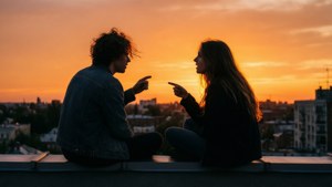 Rooftop Sunset Chat