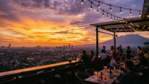 Rooftop Sunset Cocktail