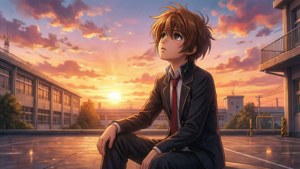 Rooftop Sunset Contemplation