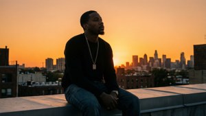 Rooftop Sunset Contemplation