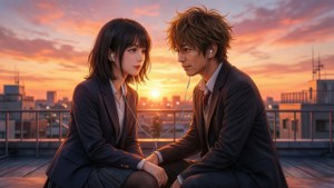 Rooftop Sunset Duet