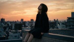 Rooftop Sunset Reverie