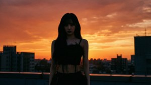 Rooftop Sunset Silhouette