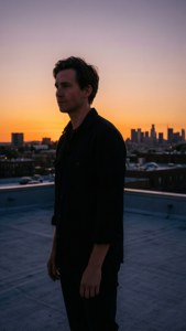 Rooftop Sunset Silhouette