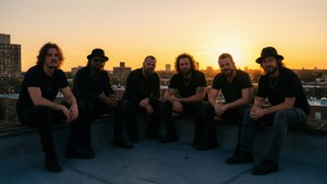 Rooftop Sunset Silhouettes