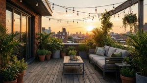 Rooftop Terrace Sunset