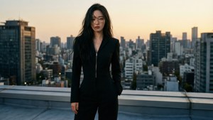 Rooftop Twilight Pose