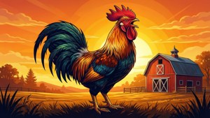 Rooster at Sunrise