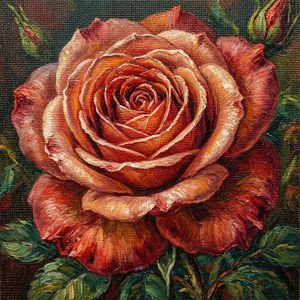 Rose Canvas Grain