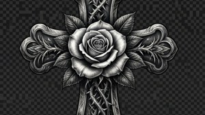 Rose Center Cross
