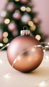Rose Gold Christmas Bauble
