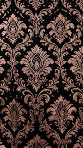 Rose Gold Shimmer Damask