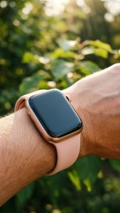 Rose Gold Watch in Nature