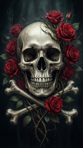Rose Gothic Skull