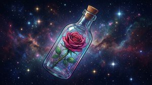 Rose in Space Bottle