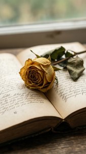 Rose on Old Book