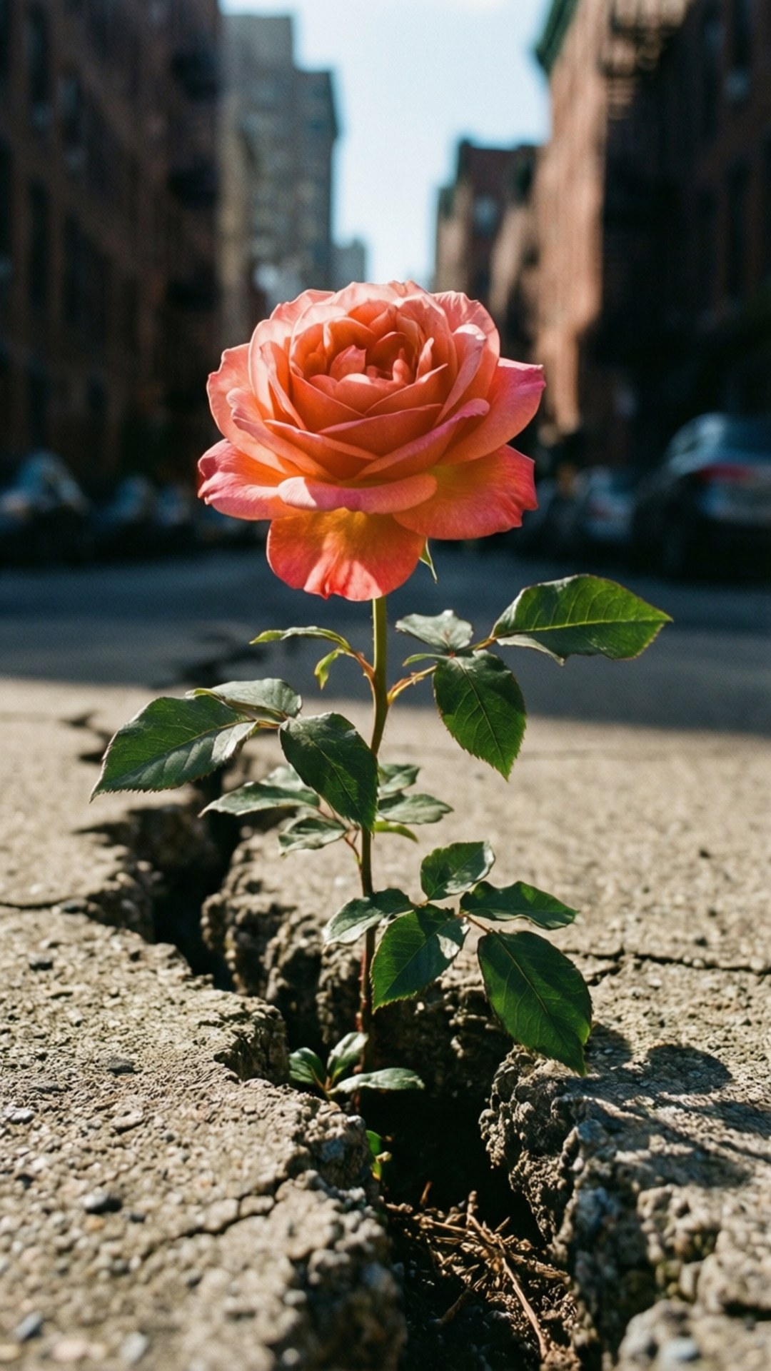 Rose Through Concrete by Wallpapers.art Studio